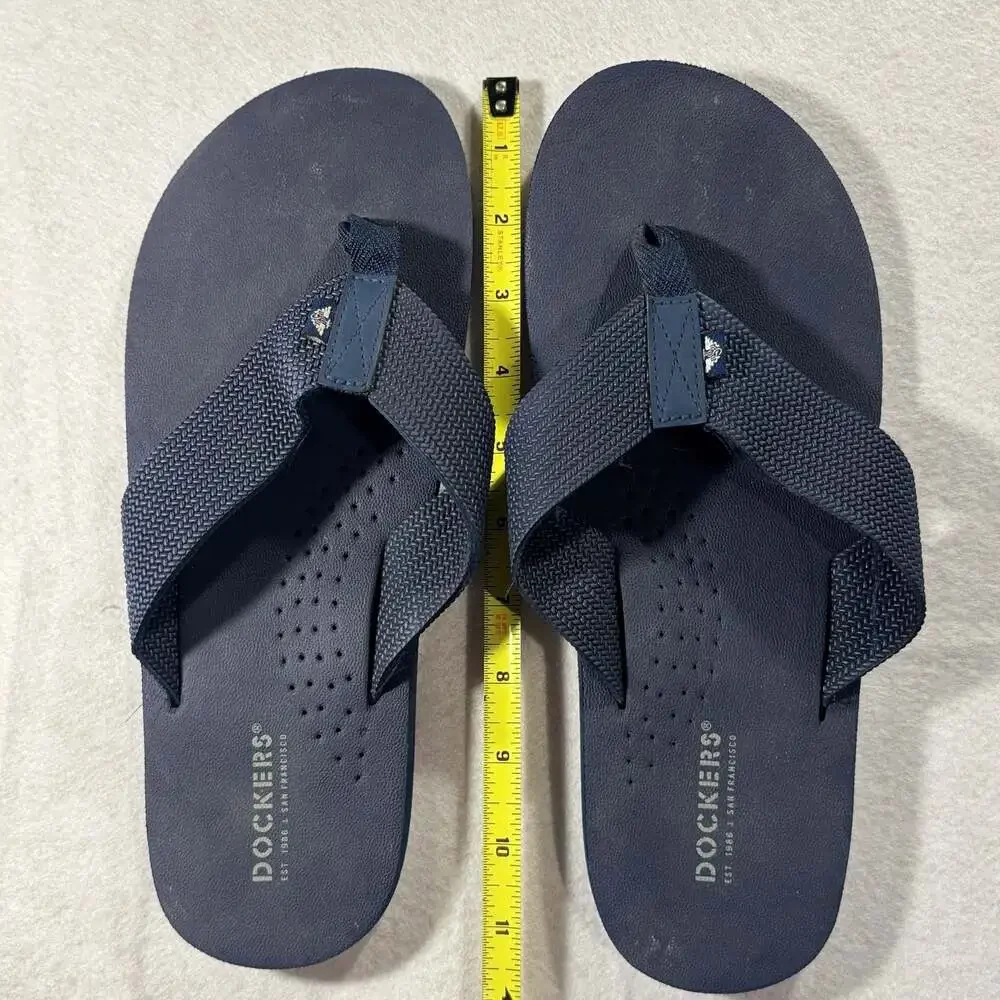 Dockers Men's Navy Blue Webbing Strap Flip Flop Sandals